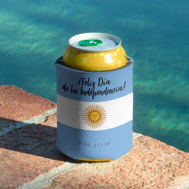 Porta-lata Bandeira do Dia da Independência da Argentina (Piscina in situ)