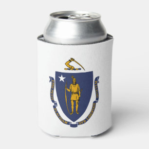 Porta-lata Bandeira do estado de Massachusetts