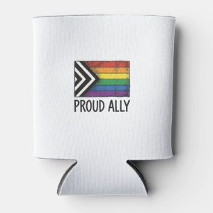 Porta-lata Bandeira do Orgulho Aliado Vetor Camiseta Design_1