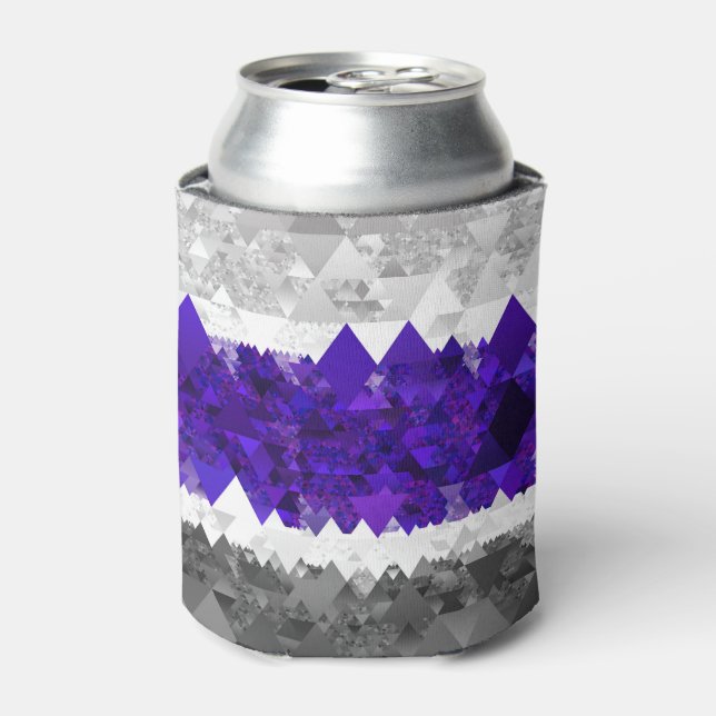 Porta-lata Bandeira do Orgulho Boho Geométrico Mod Retro Grey (Can Front)