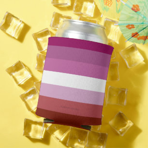 Porta-lata bandeira do orgulho lésbico feminino da SlipperyJo