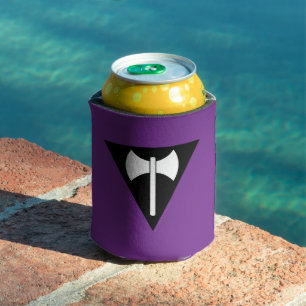Porta-lata bandeira do orgulho lésbico SlipperyJoe feminista 