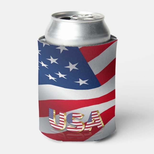 Porta-lata bandeira dos Estados Unidos (Can Front)