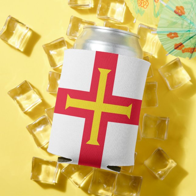 Porta-lata bandeira Guernsey (Verão in situ)