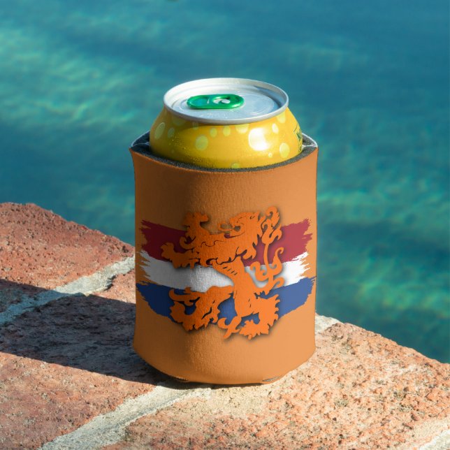 Porta-lata Bandeira Holandesa Equipe Leão Laranja Holanda (Piscina in situ)