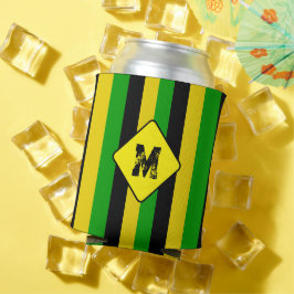 Porta-lata Bandeira jamaicana com coloração de monograma com