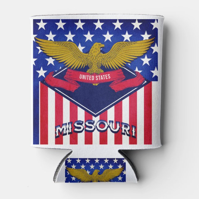 Porta-lata Bandeira Missouri EUA (Frente)