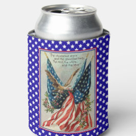 Porta-lata Bandeira Patriótica do Quatro de Julho da Águia Bo