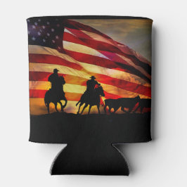 Porta-lata Bandeira Patriótica e Camisinhas de Cowboy para La