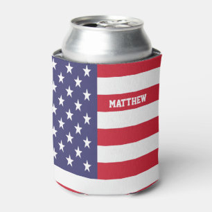 Porta-lata Bandeira personalizada dos Estados Unidos dos EUA