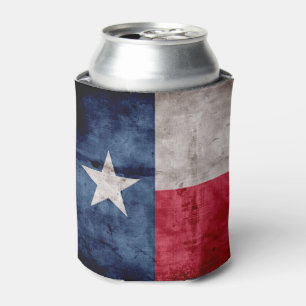 Porta-lata Bandeira resistida do estado de Texas do vintage