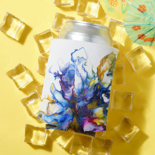 Porta-lata Banheira de Tote de Agato de Fluido de Abstrato Az