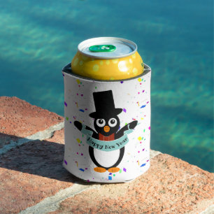 Porta-lata Banner de feliz ano novo pode resfriar