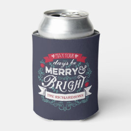 Porta-lata Banner personalizado da tipografia de Natal feliz