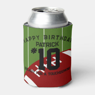 Porta-lata Banner Personalizado de Aniversário de Futebol