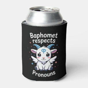 Porta-lata Baphomet Transgênero Respeita Pronomes Orgulho Tra