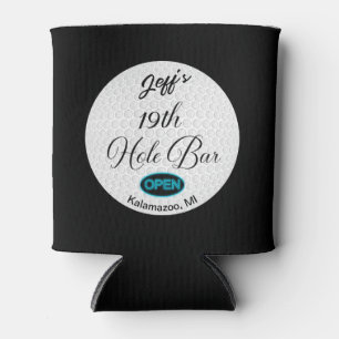 Porta-lata Bar do 19º Buraco Design de Bola de Golfe Personal