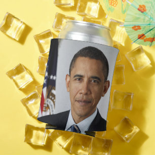Porta-lata Barack Obama Presidente dos EUA Casa Branca Retrat