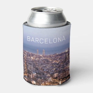 Porta-lata Barcelona Catalonia Sunset Espanha de linha do hor