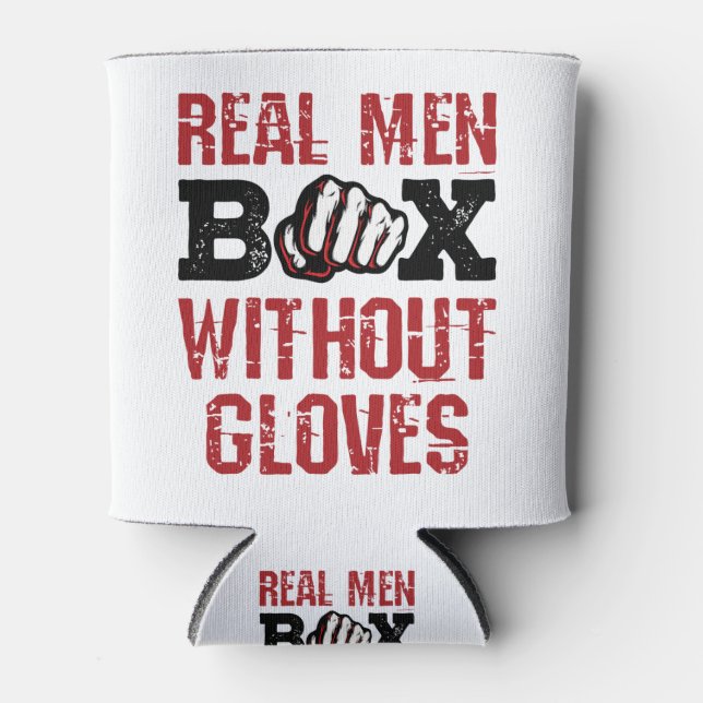 Porta-lata Bare Knuckle Boxing Real Men Box Sem Luvas (Frente)