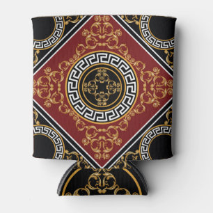 Porta-lata Barroco ouro: Ilustração do Motif Grego.
