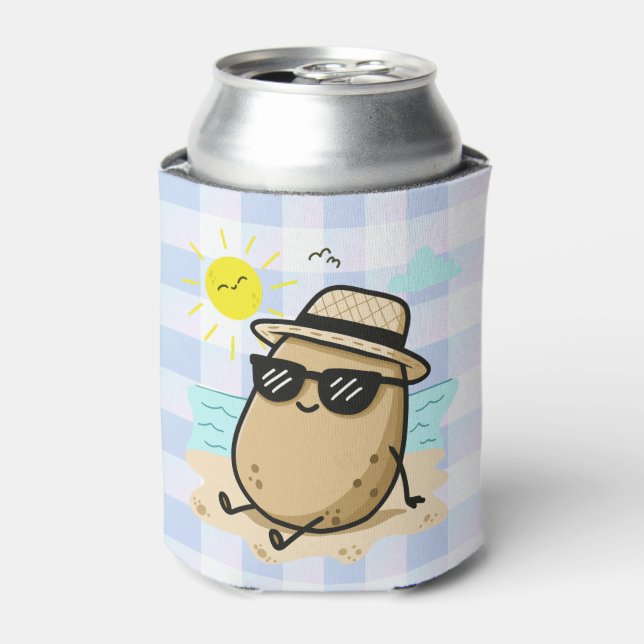 Porta-lata Batata Na Praia Vibes de Verão (Can Front)