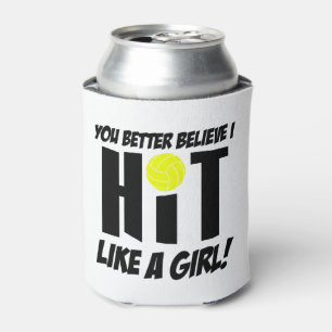 Porta-lata bater como um voleibol de menina