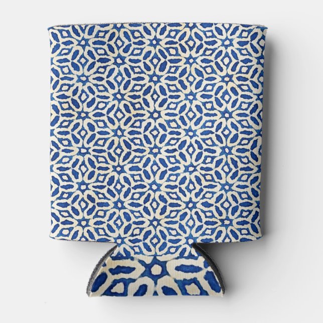 Porta-lata Batik Blue Art nativo (Frente)