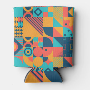 Porta-lata Bauhaus Retro: Musical Geométrico dos anos 70