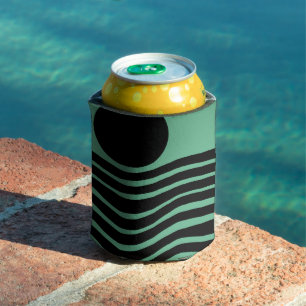 Porta-lata Bauhaus Seafoam Green Abstrato