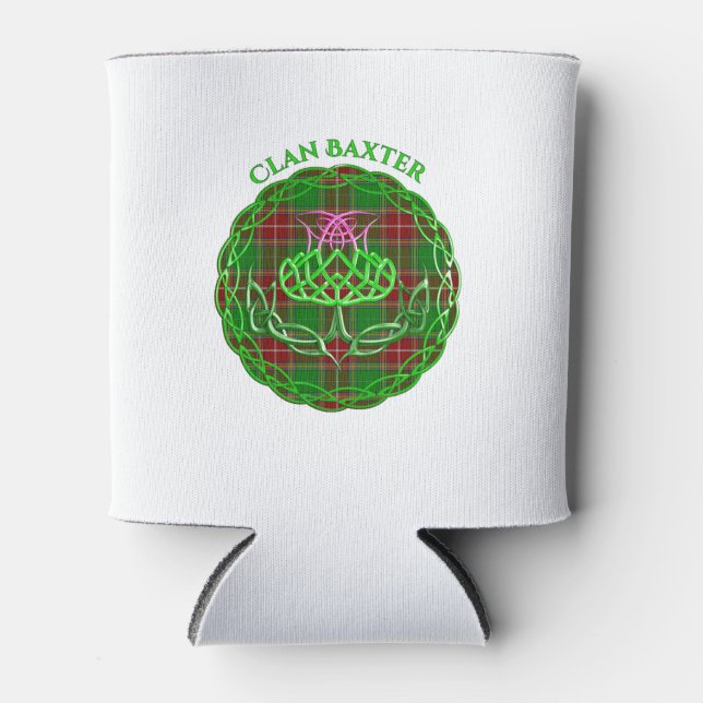 Porta-lata Baxter Scottish Tartan Celtic Thiste (Frente)
