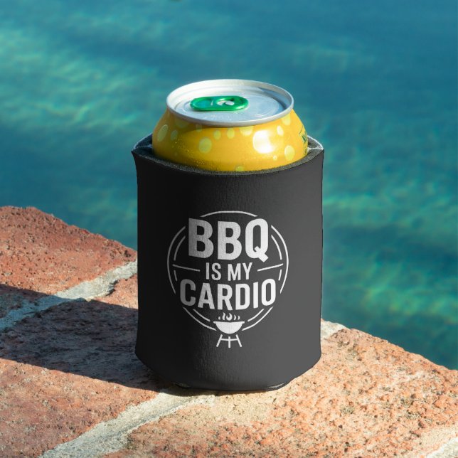 Porta-lata BBQ Is My Cardio Funny Grill BBQ Dad Quote (Piscina in situ)