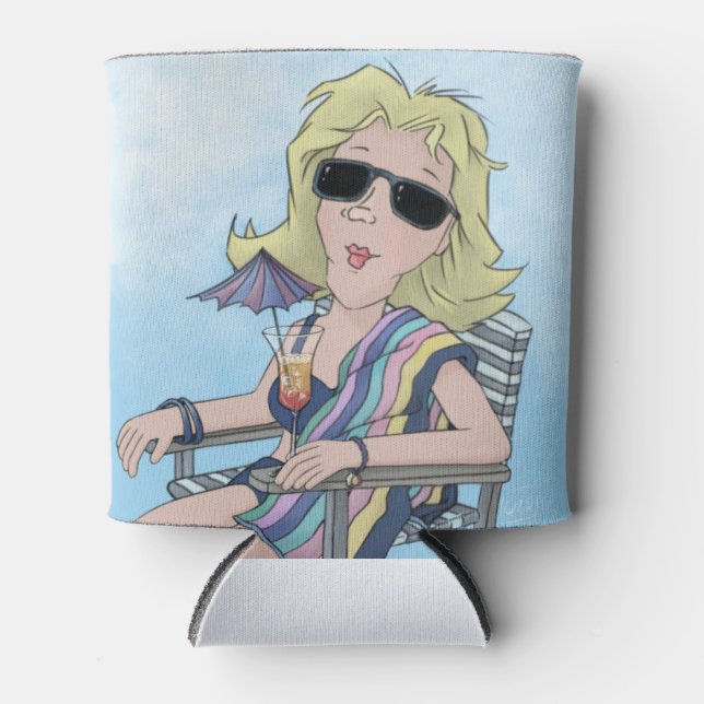 Porta-lata Beach Babe Can Cooler (Frente)