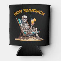 Beach Lounging Skeleton Halloween