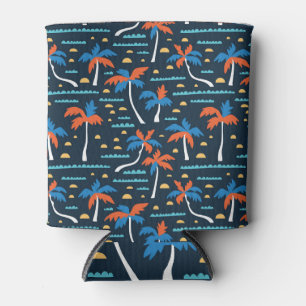 Porta-lata Beach Vibes: Elegância Havaiana Vintage.