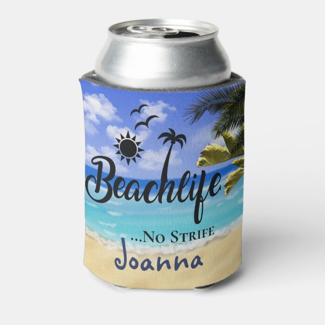 Porta-lata Beachlife No Strike cita Summer Palm tree water C (Can Back)