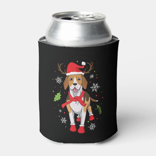 Porta-lata Beagle Natal Engraçado Presente de Natal (Can Front)