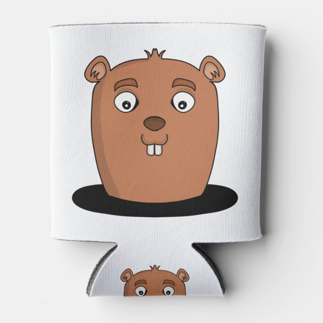 Porta-lata Beaver coming out of a hole (Frente)