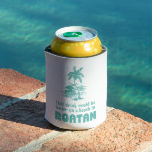 Porta-lata Beba `Melhor na Koozie de Praia Tropical de Roatan