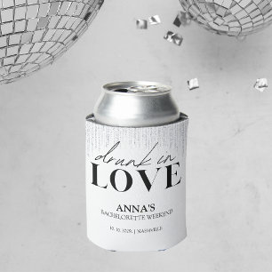 Porta-lata Bêbada de Amor Lantejoulas Despedida de Solteira