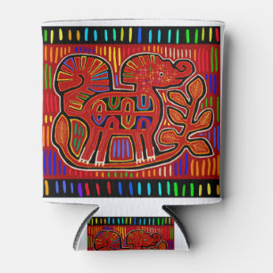 Porta-lata Bebê Elefante Indiano Kuna - Arte Folclórica Mola