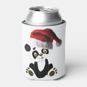 Porta-lata bebê panda de Natal