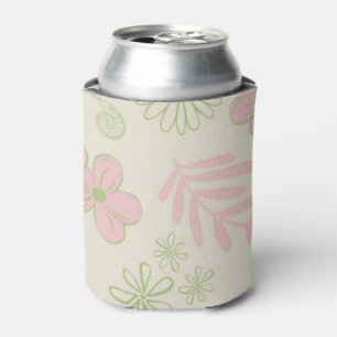 Porta-lata Bebida Botânica De Cor Flórida Floral Verde Rosa