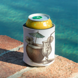PORTA-LATA BEBIDAS DE VERÃO TROPICAL BOHO E COCO