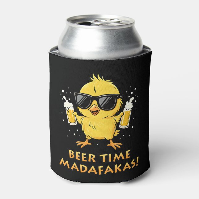 Porta-lata Beer Time Madafakas Meme Pato Goose Retro (Can Front)