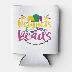 Porta-lata Beignets & Miçanga Funny Mardi Gras - Presente no