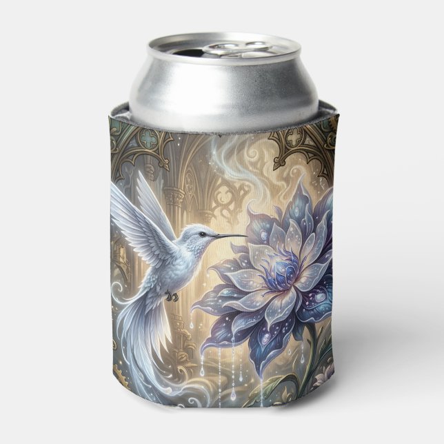 Porta-lata Beija-flor Enfeitiçado & Flor da Lua.  (Can Front)