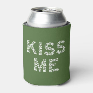 Porta-lata Beije-me (eu sou irlandês) trevos de utilização