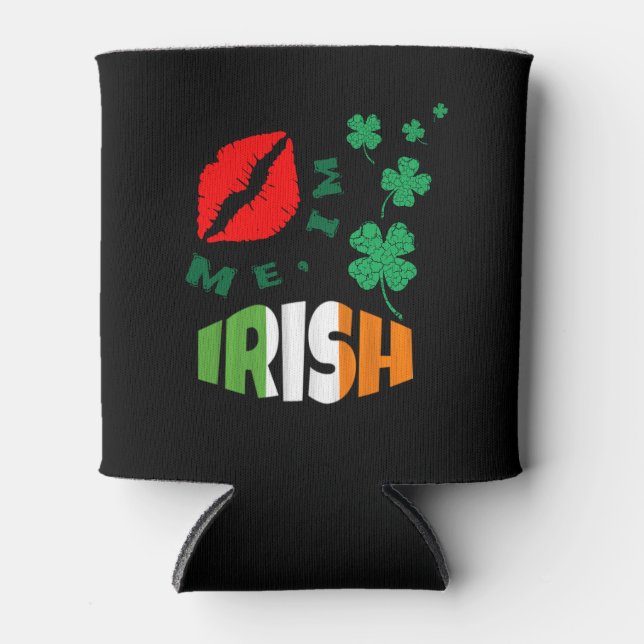 Porta-lata Beije-me, sou Dia de São Patrício irlandês (Frente)