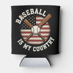 Porta-lata Beisebol Americano Vintage Esporte Patriótico Pass
